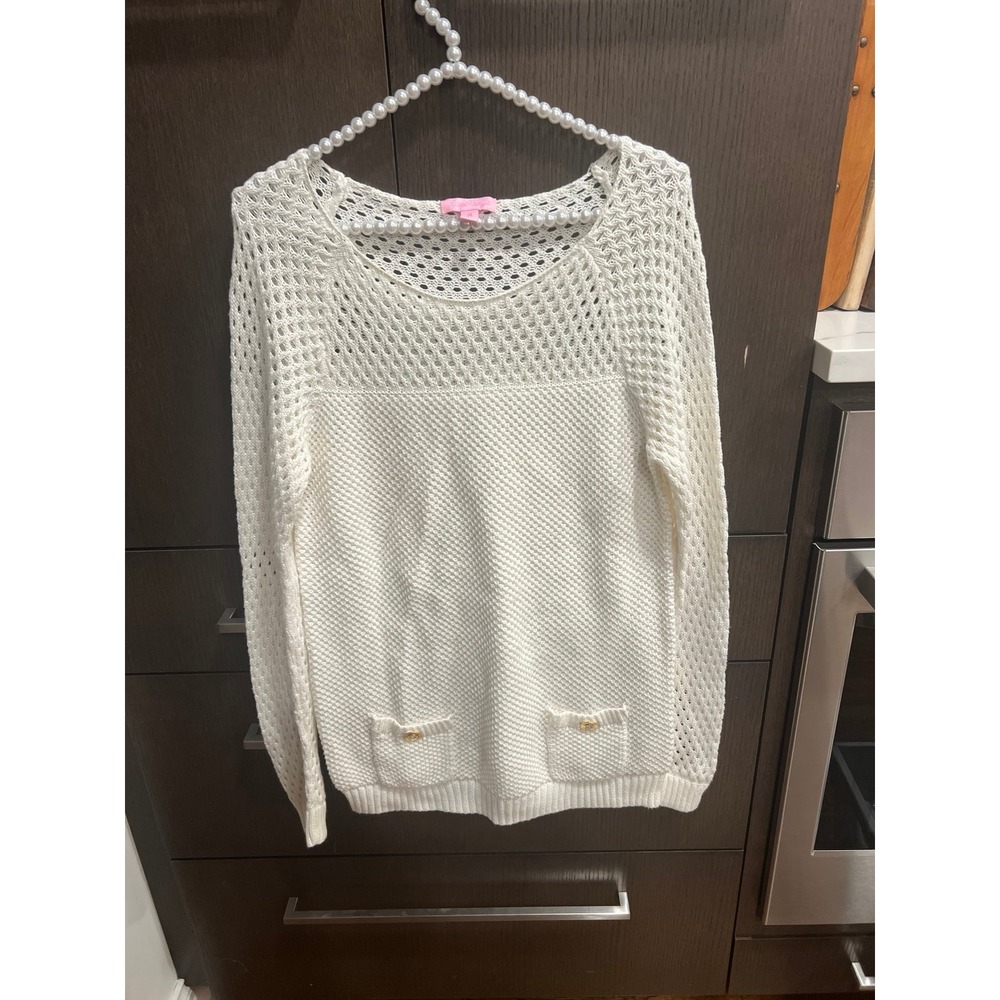 Lilly Pulitzer Kristen sweater cream women's size medium